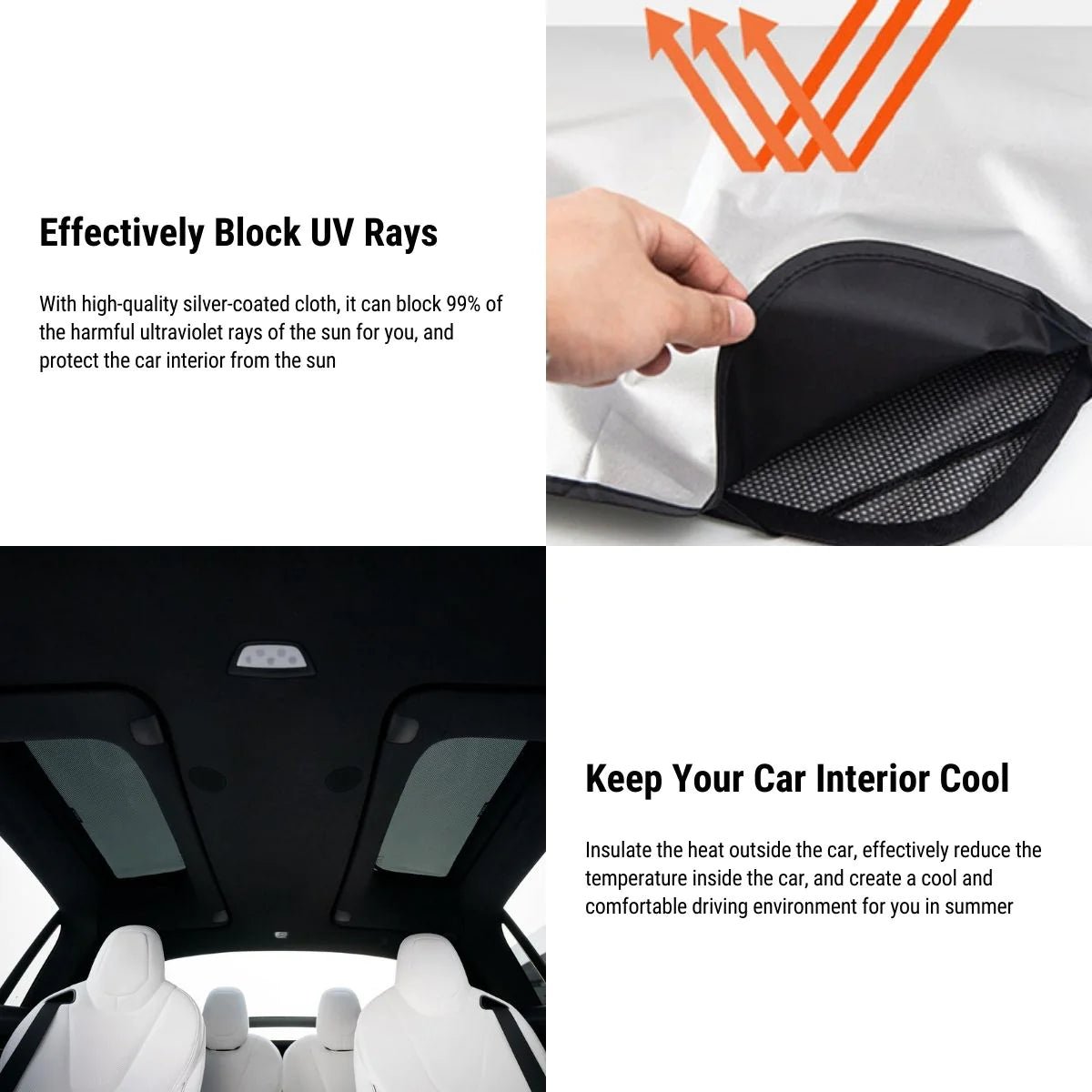 Side Car Window Sunroof Sunshades for Model X 2016-2024 - acetesla