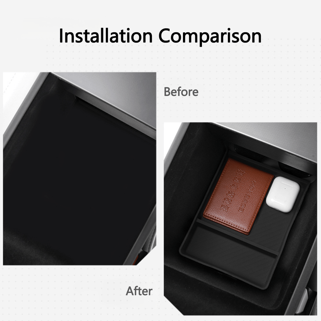 Silicone Center Console & Armrest Lower Storage Tray for Tesla Model Y Juniper 2025+ - acetesla