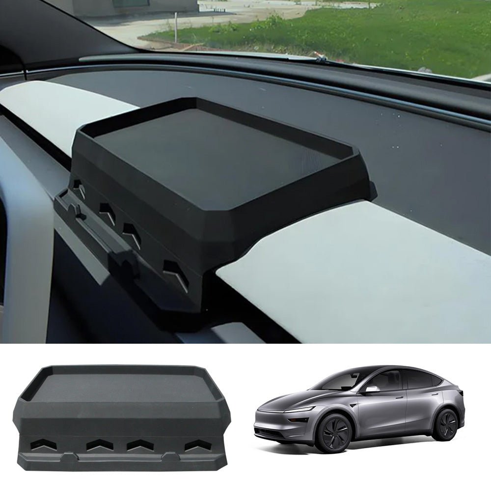 Silicone Dashboard Tissue Tray Hidden Storage Box for Tesla Model Y Juniper 2025+ - acetesla