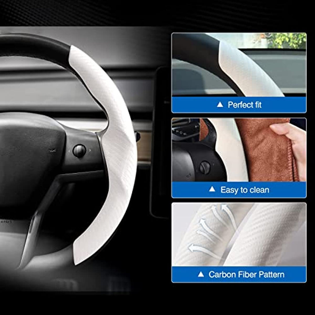 Steering Wheel Cover for Tesla Model 3 / Y - acetesla