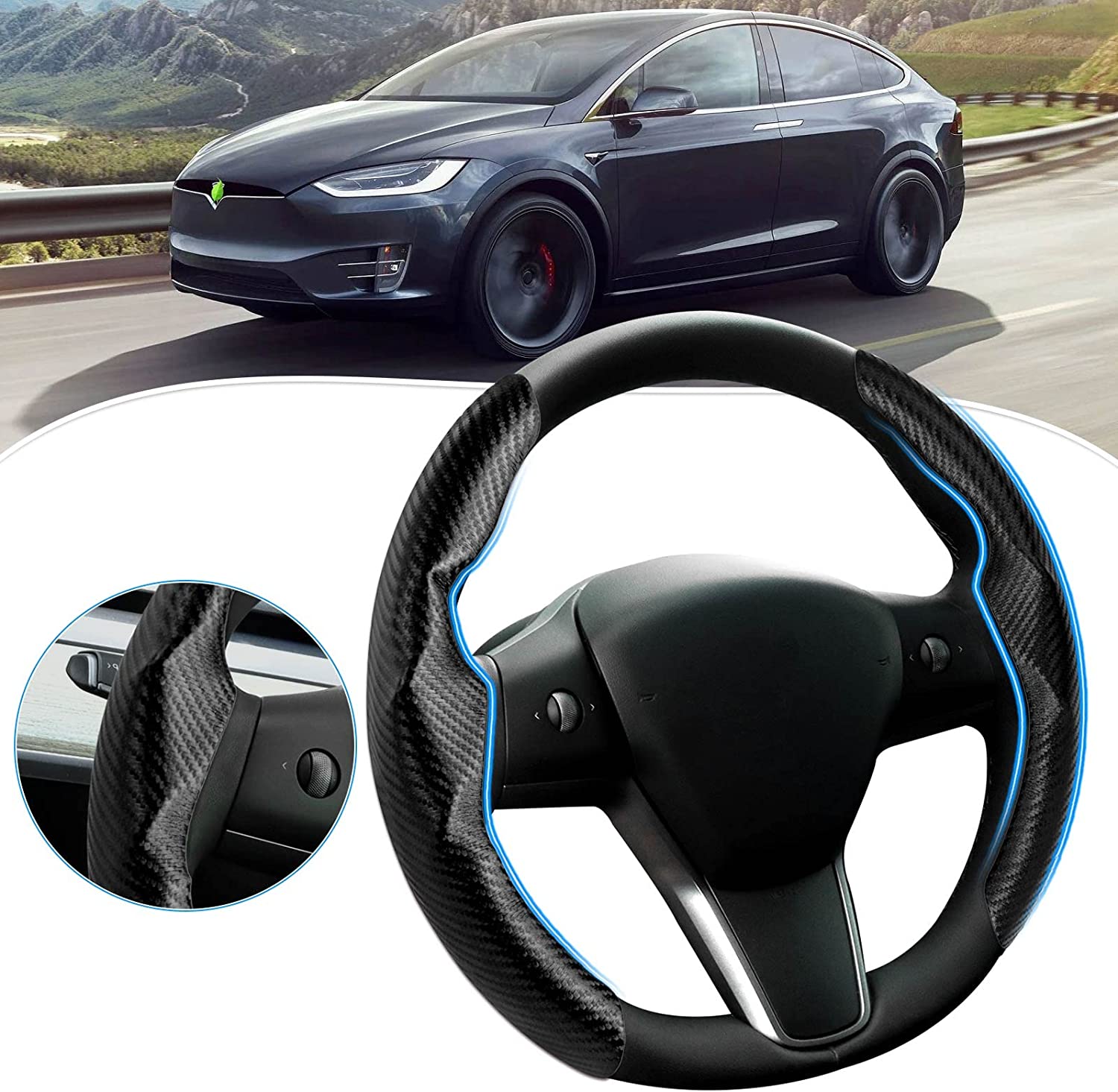 Steering Wheel Cover for Tesla Model 3 / Y - acetesla