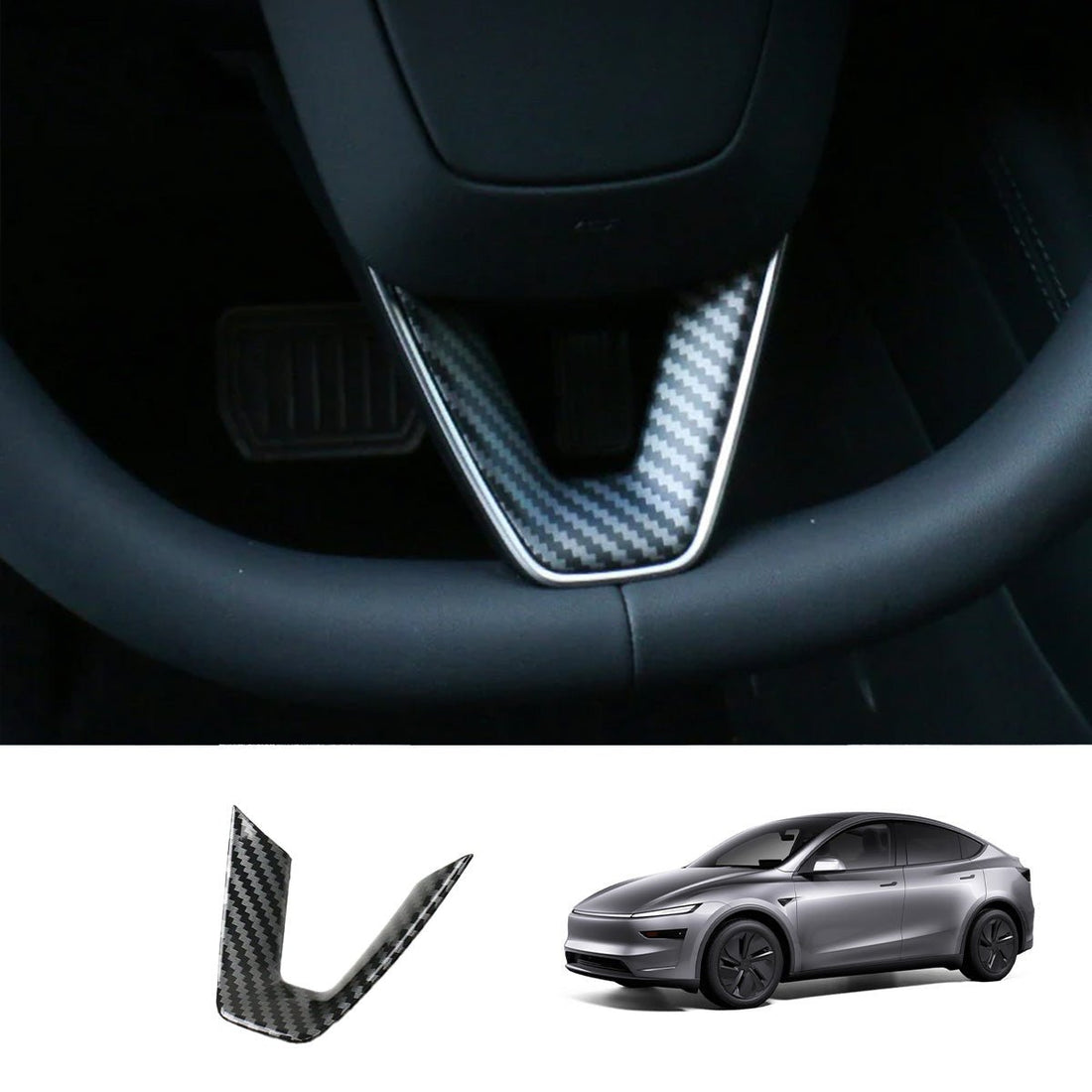 Steering Wheel U - Shaped Cover for Tesla Model Y Juniper 2025+ - acetesla