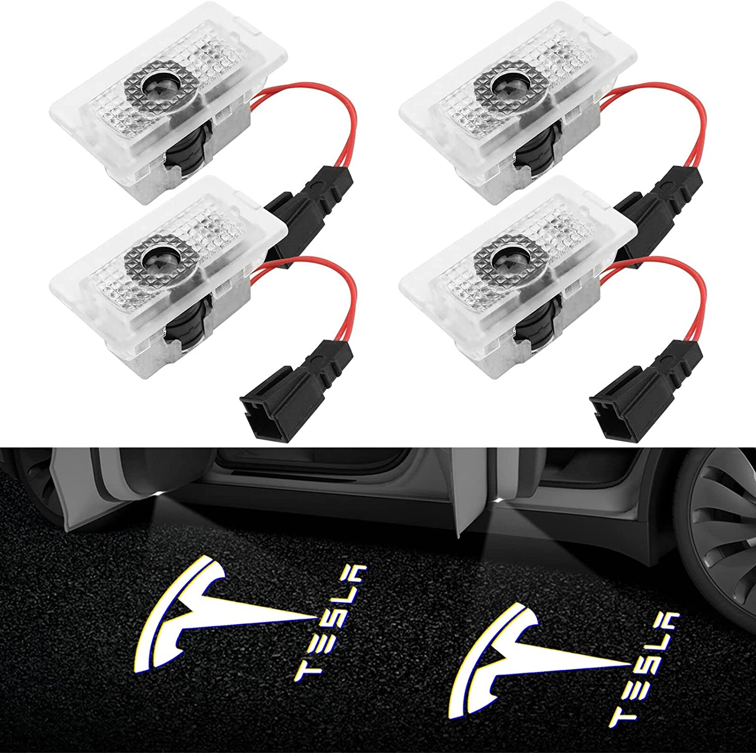 "T" Logo LED Puddle Lights for Tesla Model 3 / Y / S / X - aceteslashop_this_look_amDhCa