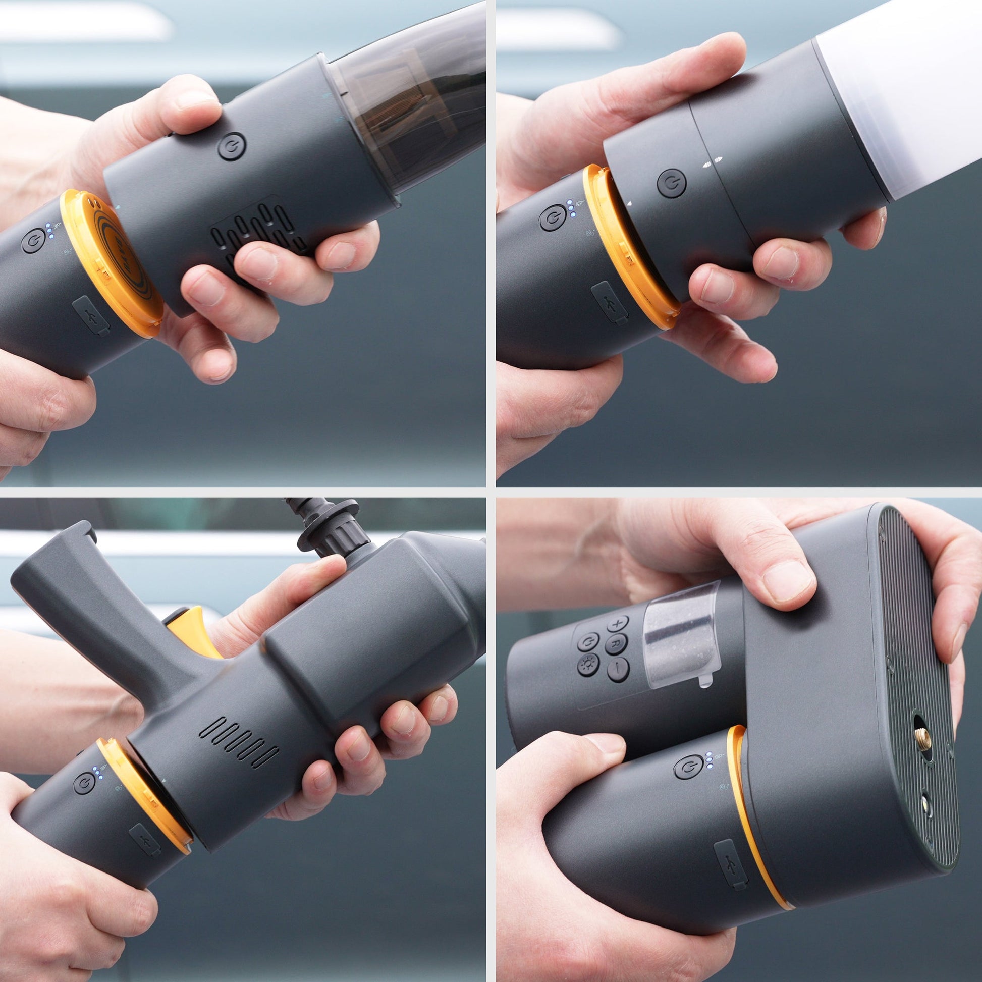 Teslaunch x BAYU All in One Multifunctional Car Kit - Car Washer, Air Pump, Vacuum Cleaner, Glare Flashlight, Mobile Phone Charger - acetesla