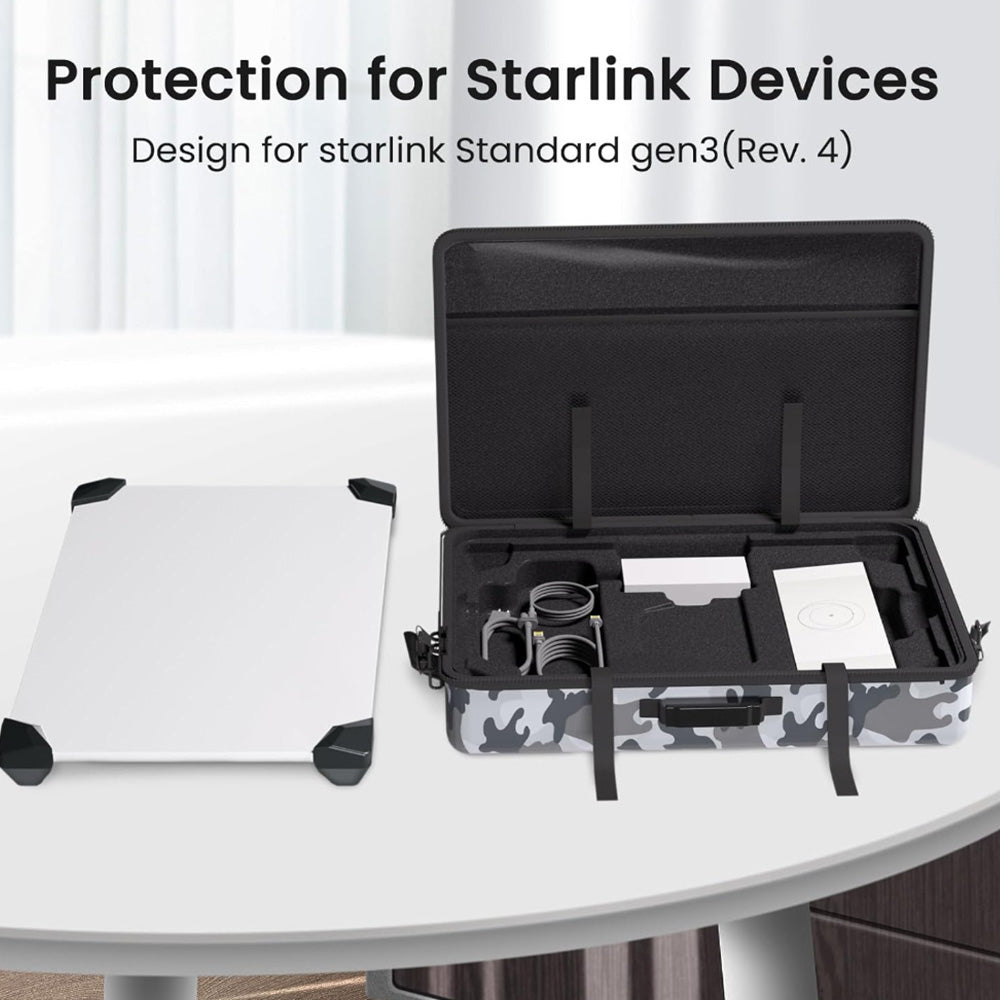 Travel Storage Case for Starlink Gen 3 with Dish Corner Protectors - acetesla