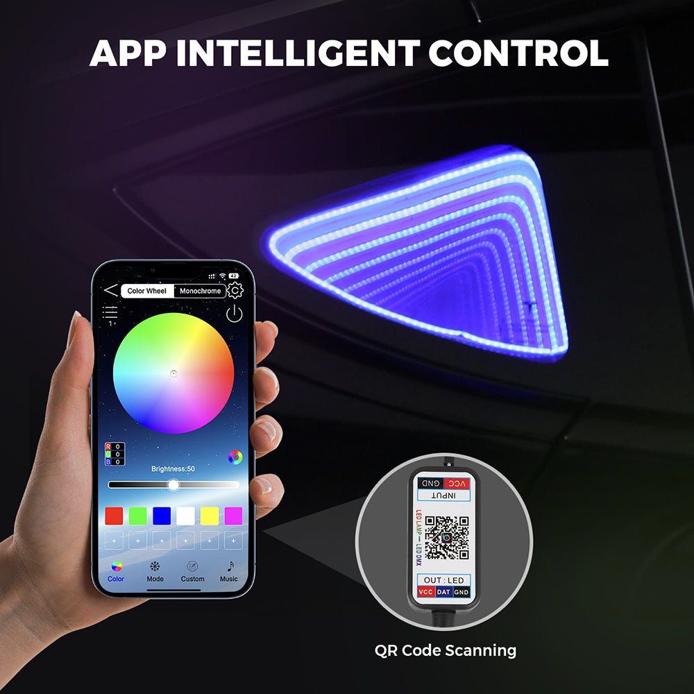 Triangle Window Ambient Light for Tesla Model Y (2021 - 2023) - acetesla