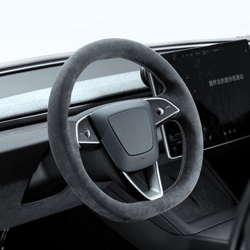 Tumbled Fur Steering Wheel Cover for Tesla Model 3 Highland - acetesla