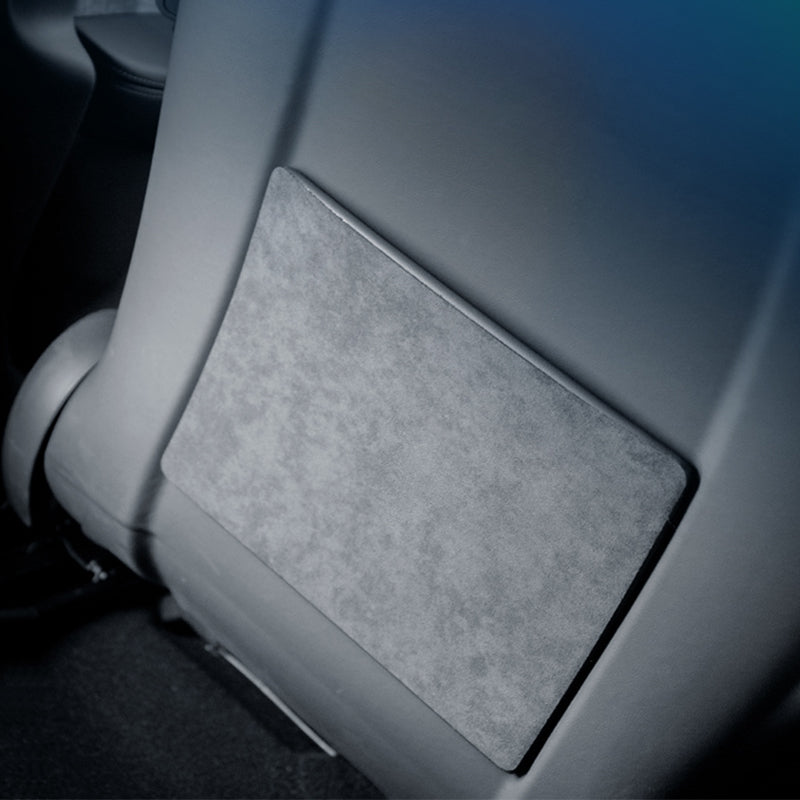 Tumbled leather seat backrest anti-kick cushion for Tesla Model 3 Highland - acetesla