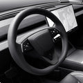 Tumbled Leather Steering Wheel Panel for Tesla Model 3 Highland - acetesla