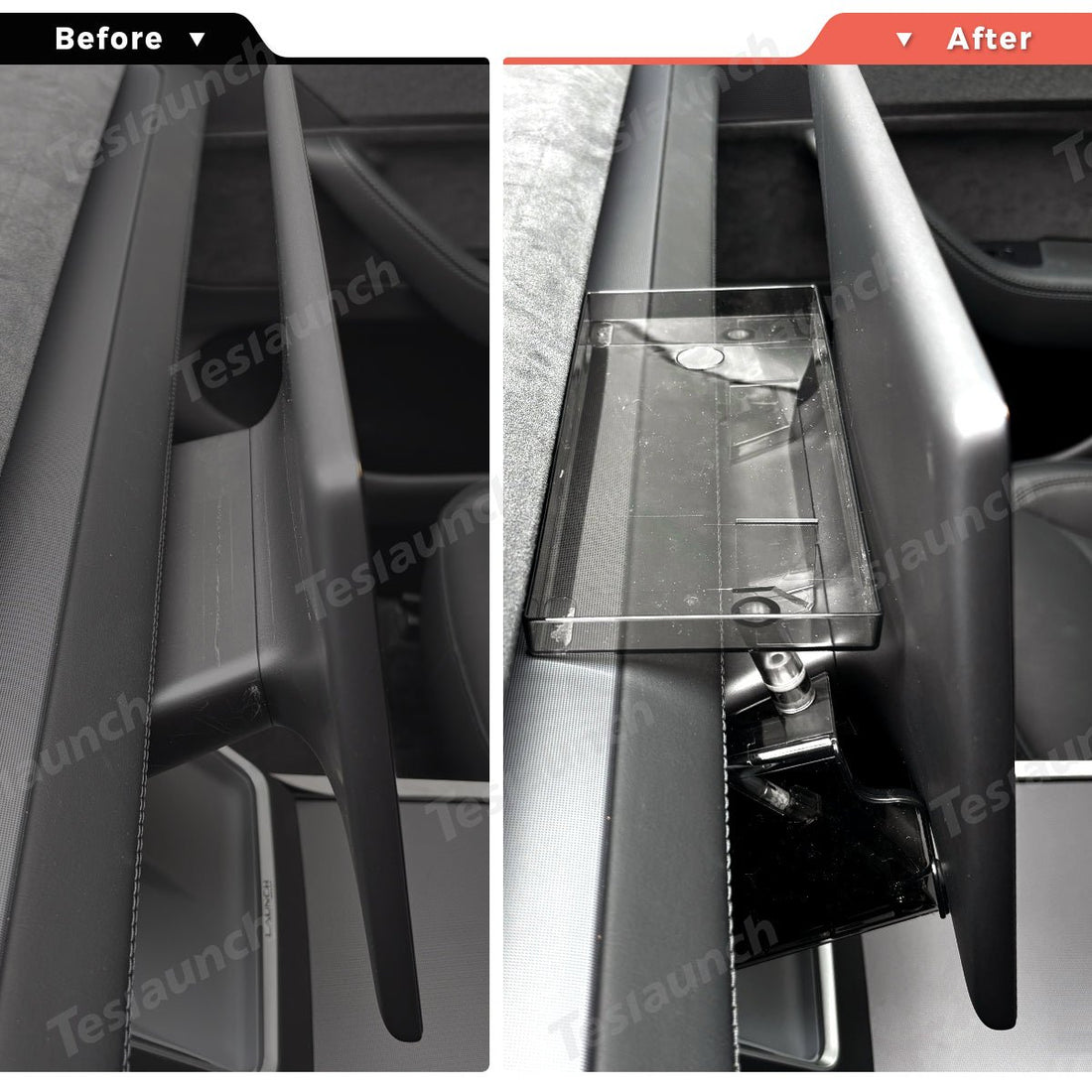 Under Central Control Screen Hidden Storage Box with Tray for Tesla Model Y Juniper 2025+ - acetesla