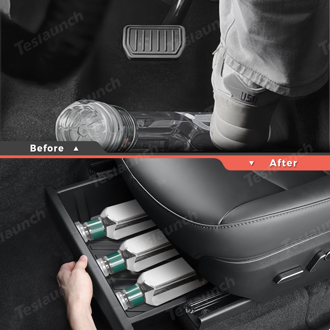 Under - Seat Storage Organizer for Tesla Model Y Juniper 2025+ - acetesla