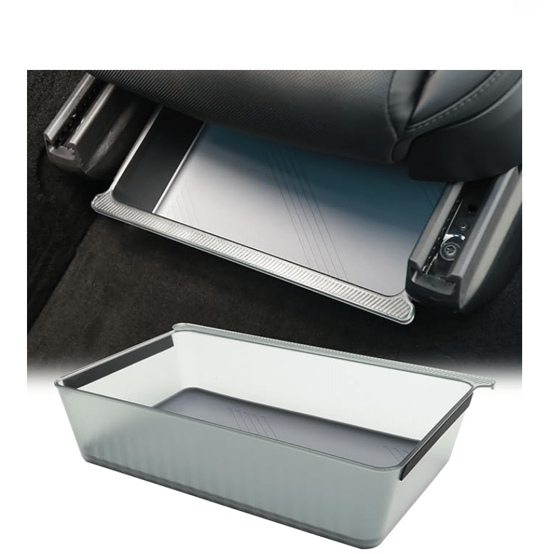 Underseat Storage Box Hidden Organizer Tray Bin for Tesla Model X(2022 - 2024) - acetesla