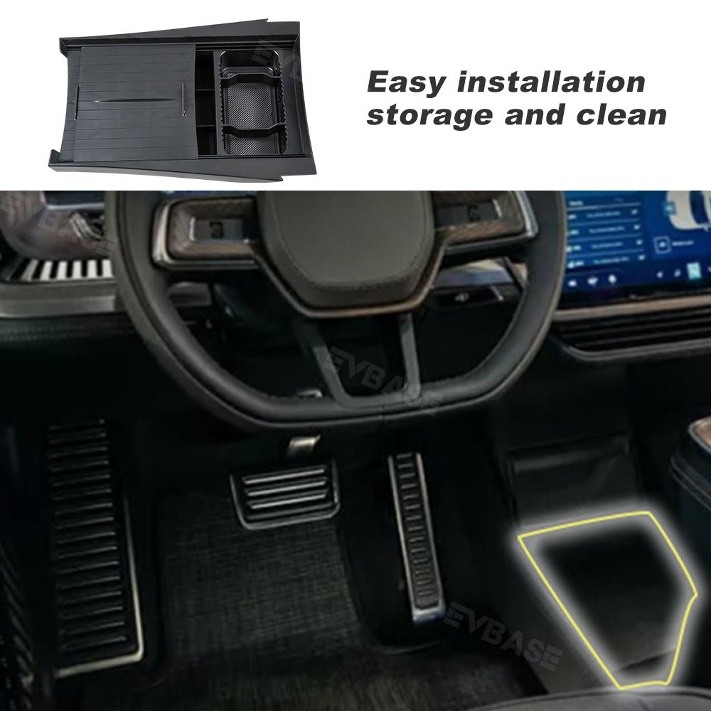 Updated Rivian Center Console Tray R1T/R1S Lower Center Console Hidden Organizer Rivian Storage Box - acetesla