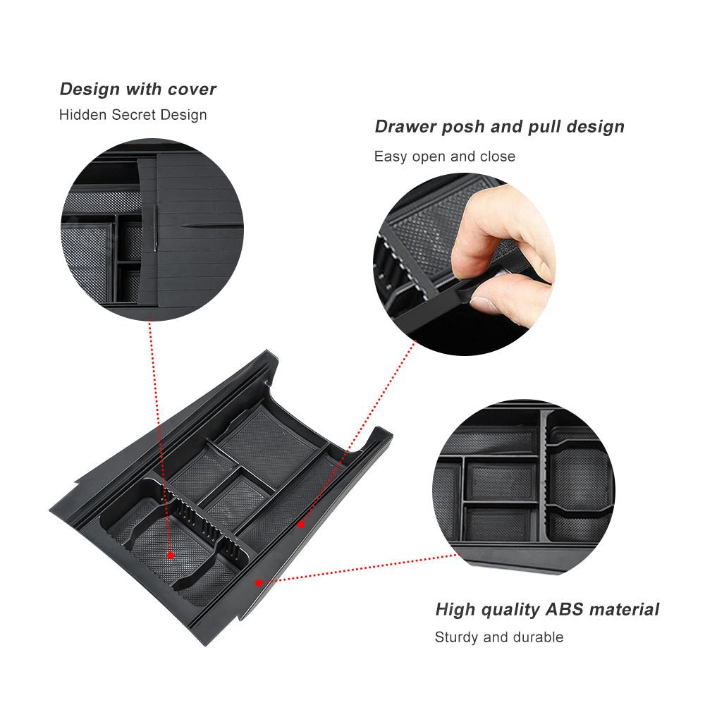 Console Rear Lower Tray Updated Rivian Center Console Tray R1T/R1S Lower Center Console Hidden