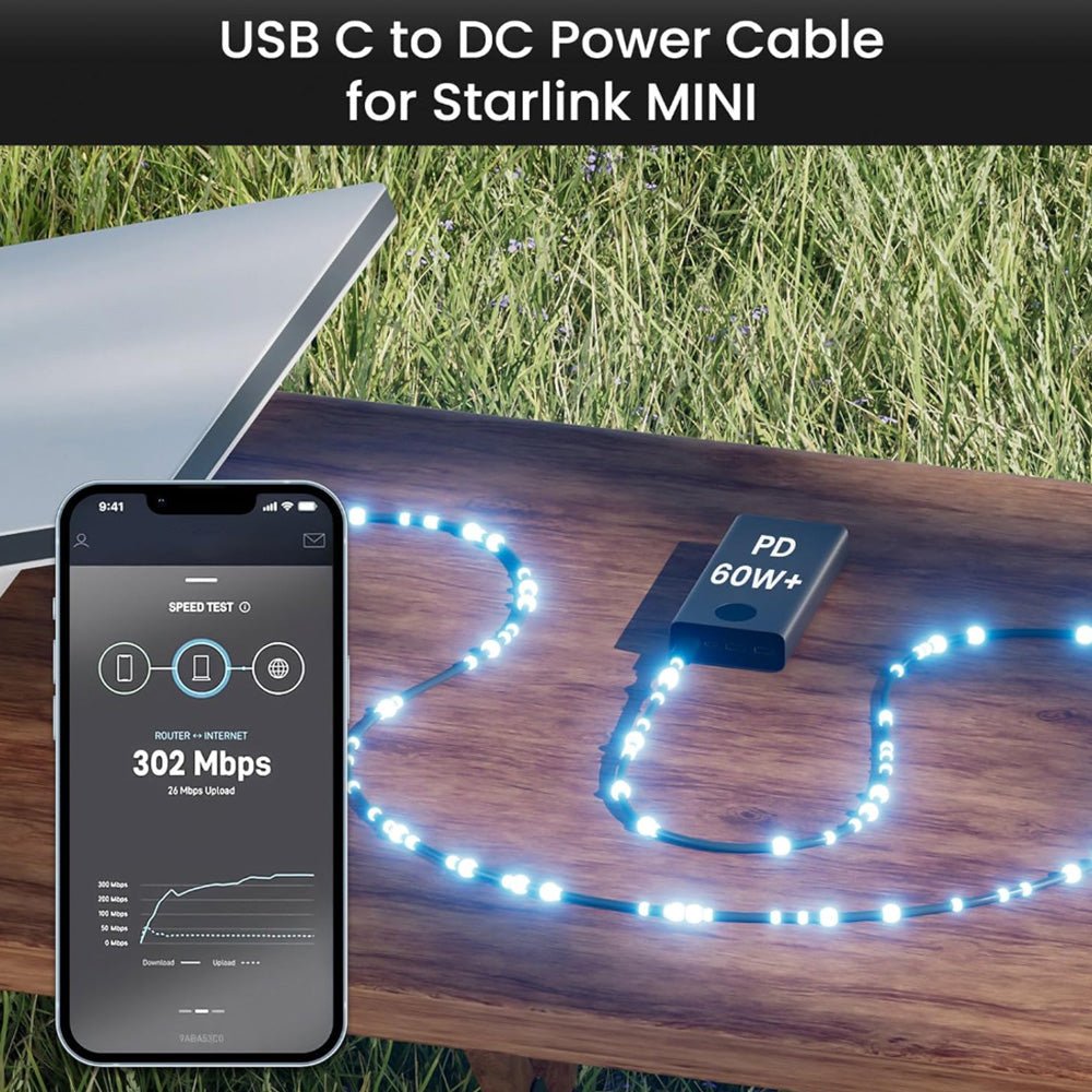USB - C to DC Power Cable for Starlink Mini - acetesla