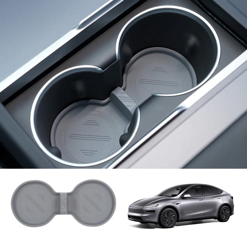 Water Cup Holder Storage Box Console TPE Silicone Holder Cup Holder Insert for Tesla Model Y Juniper 2025+ - acetesla