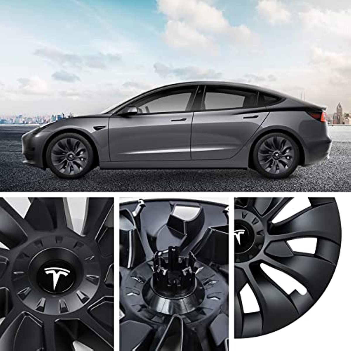 Wheel 18-Inch Hub Cap Set of 4 for Tesla Model 3 2018-2023 - acetesla
