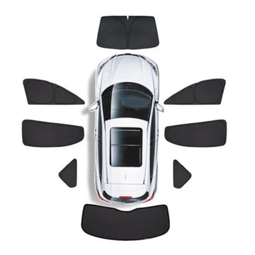 Komplettes 8-teiliges Set Fenster-Sonnenschutzabdeckungen für Tesla Model Y 2020–2023