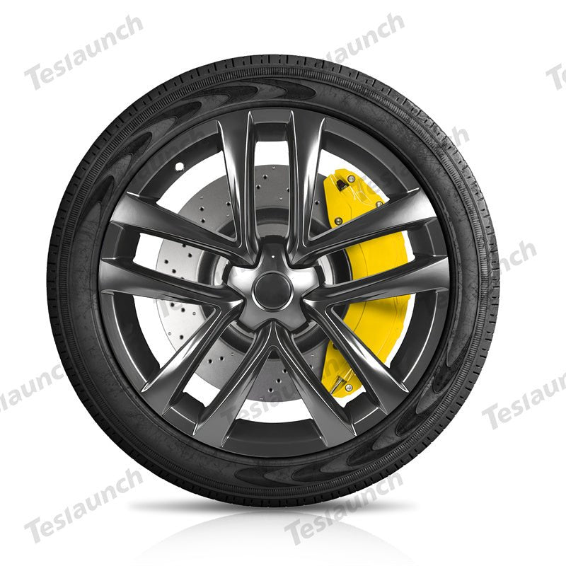 Yellow 2021 - 2023 Model S/X Brake Caliper Covers (4Pcs) for Tesla - acetesla